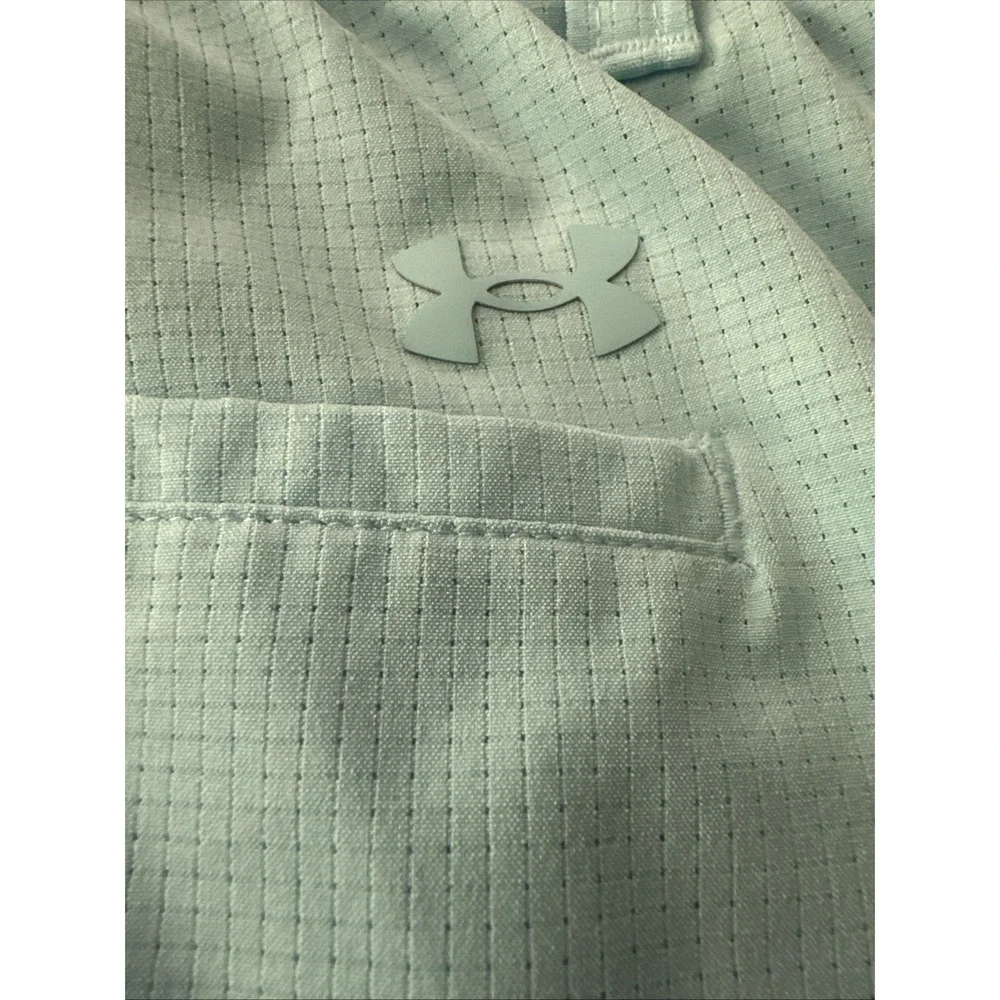 Under Armour Mens Golf Pants 38x30 Light Green Aqua Blue Performance Trousers